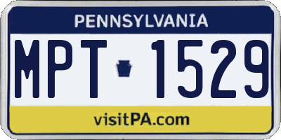 PA license plate MPT1529