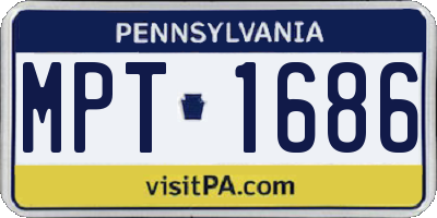 PA license plate MPT1686