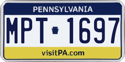 PA license plate MPT1697