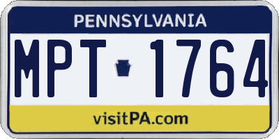 PA license plate MPT1764