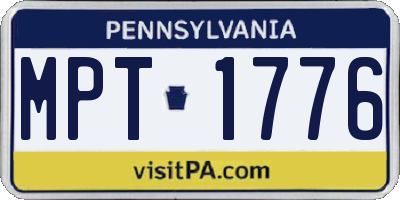 PA license plate MPT1776