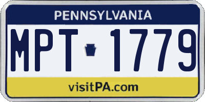 PA license plate MPT1779