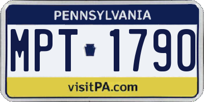 PA license plate MPT1790