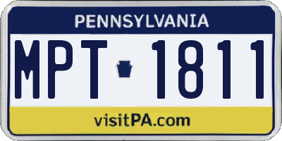 PA license plate MPT1811