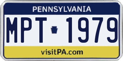 PA license plate MPT1979
