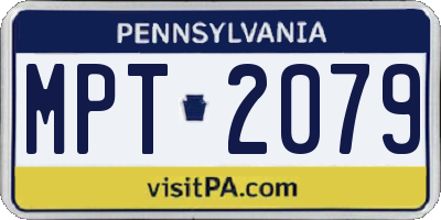 PA license plate MPT2079