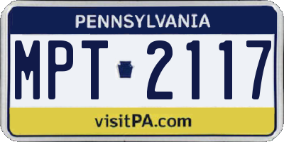 PA license plate MPT2117