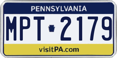 PA license plate MPT2179