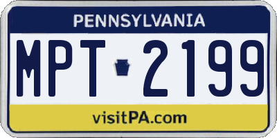 PA license plate MPT2199