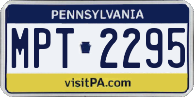 PA license plate MPT2295