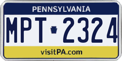 PA license plate MPT2324