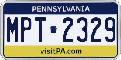 PA license plate MPT2329
