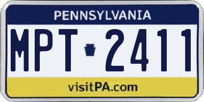 PA license plate MPT2411