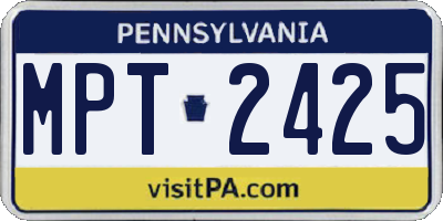 PA license plate MPT2425