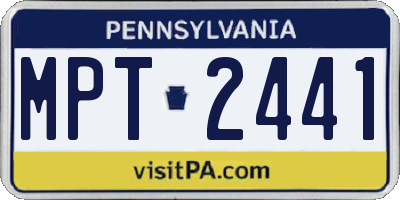 PA license plate MPT2441