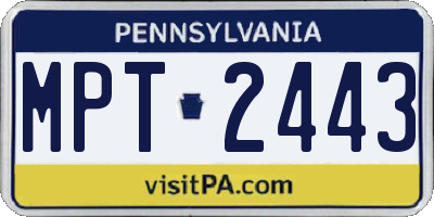 PA license plate MPT2443
