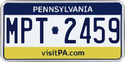PA license plate MPT2459