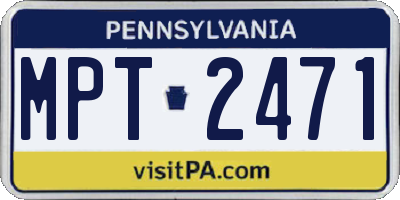 PA license plate MPT2471