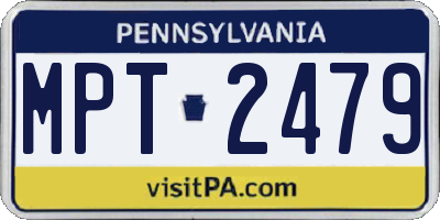 PA license plate MPT2479