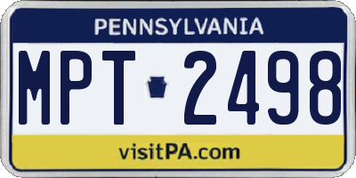 PA license plate MPT2498