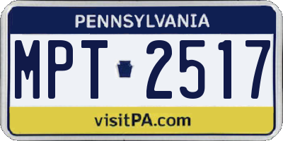 PA license plate MPT2517