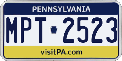 PA license plate MPT2523
