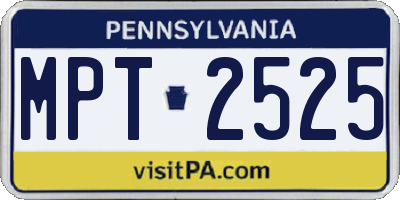 PA license plate MPT2525