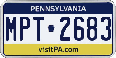 PA license plate MPT2683