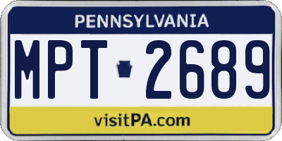 PA license plate MPT2689
