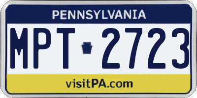 PA license plate MPT2723