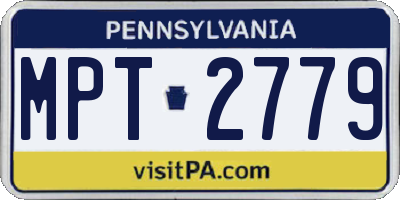 PA license plate MPT2779