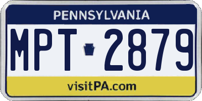 PA license plate MPT2879