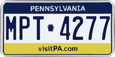 PA license plate MPT4277