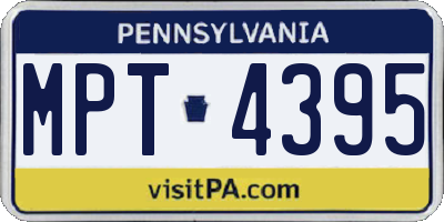 PA license plate MPT4395