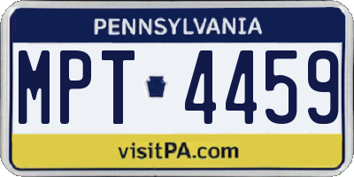 PA license plate MPT4459
