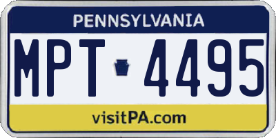 PA license plate MPT4495
