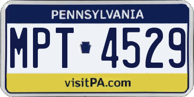 PA license plate MPT4529