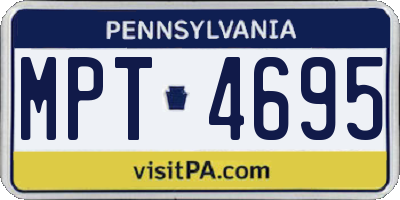 PA license plate MPT4695