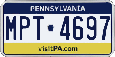 PA license plate MPT4697