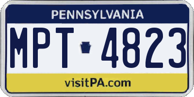 PA license plate MPT4823