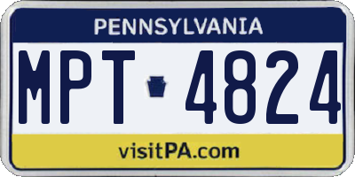 PA license plate MPT4824