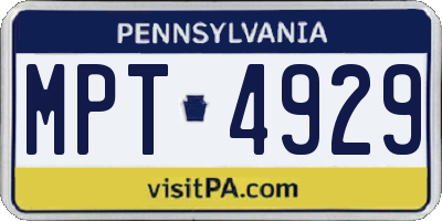 PA license plate MPT4929