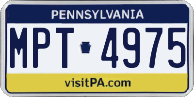 PA license plate MPT4975