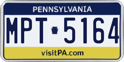 PA license plate MPT5164