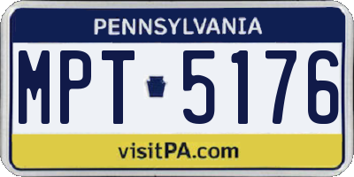 PA license plate MPT5176