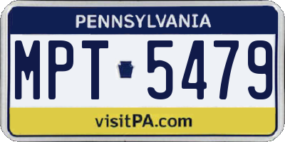 PA license plate MPT5479