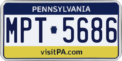 PA license plate MPT5686