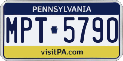 PA license plate MPT5790
