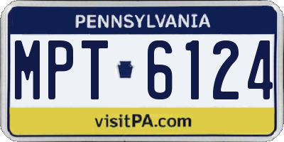 PA license plate MPT6124
