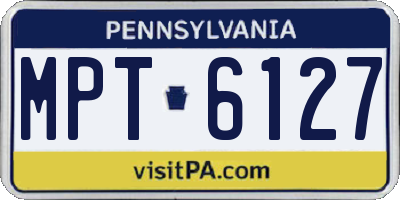 PA license plate MPT6127